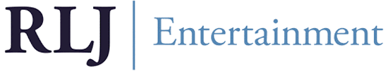 RLJ Entertainment logo blue text on whitebackground